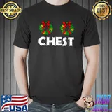 Women Chest Nuts Matching Chestnuts Christmas Couples Nuts T-Shirt