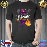 Womens Funny I'm The Memaw Witch Cute Halloween Costume T-Shirt