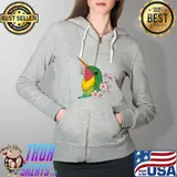 Womens Hummingbird Pajama Gift T-s Full Zip Hooded