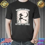 Womens Witch By Nature Bitch By Choice Funny Halloween T-Shirt