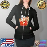 Yorkshire Terriers In Santa's Gift Bag Christmas Shirt Full Zip Hooded
