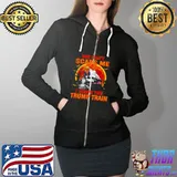 You Can’t Scare Me I Drive The Trump Train Halloween Shirt Full Zip Hooded