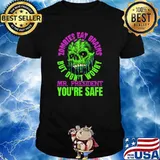 Zombies Eat Brains, but don't worry Mr President - you're safe! T-shirt