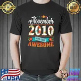 11 Birthday Apparel November 2010 11 Years Old Floral T Shirt Unisex