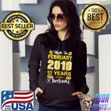12th Birthday Flowers Gift for Women Born in February 2010 T-Shirt