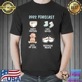 2022 Forecast New Dad Mom Baby Announcement T Shirt Unisex