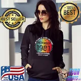 40 Years Old Being Awesome Born December 1981 40th Birthday T-Shirt
