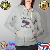American Flag Raising Patriots 4th Of July Shirt Full Zip Hooded