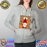Animal Print Thanksgiving Gnome Blessed Pumpkins T-Shirt Full Zip Hooded