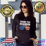 Aviator Sunglasses American Flag Thank You Brandon T-Shirt