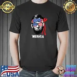 Awesome abraham Lincoln 4th Of July Merica Men Women American Flag T-Shirt Unisex