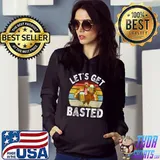 Awesome beer Thanksgiving Turkey Retro Let's Get Basted T-Shirt