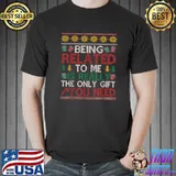 Awesome Being Related To Me Funny Christmas Family Pajamas Xmas T-Shirt