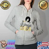 Awesome black Girl Magic The Bougie Cousin Matching Family Afro T-s Full Zip Hooded