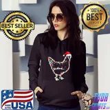AWESOME CHICKEN CHRISTMAS LIGHT SWEATER