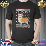 Awesome corgi Christmas Ugly Sweater Lights Dog Xmas T-s Unisex