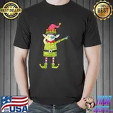 Awesome Dabbing Elf Holiday Xmas Christmas Vintage T Shirt