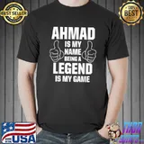 Awesome Family Surname Ahmad Funny Reunion Last Name Tag T Shirt