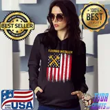 Awesome flooring Installer Contractor Floor Installation American flag T-shirt
