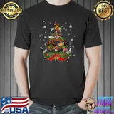 Awesome Funny Chickens Christmas Tree Light Tee Xmas Ornament Décor T Shirt