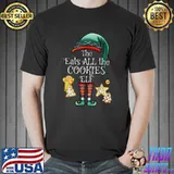 Awesome Funny Eats All the Cookies Elf Matching Family Christmas T-Shirt