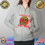 Awesome Funny Leveled up to Big Bro Gamer Gaming Lovers Brother T- Full Zip Hooded