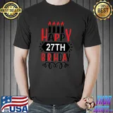 Awesome Happy 27th Birthday with Candles #27 Funny Cute Birthday T Shirt