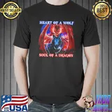Awesome Heart Of A Wolf Soul Of A Dragon Shirt