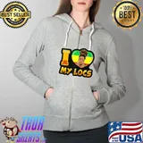 Awesome i Love My Locs Dreadlocks Black Women Natural Melanin T-s Full Zip Hooded