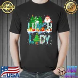 Awesome lunch Lady Christmas Tree Santa Matching Xmas Lunch Lady T Shirt