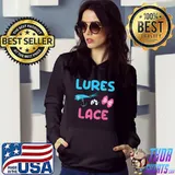 Awesome Lures Or Lace Gender Reveal Fishing Baby Shower Family Group T Shirt