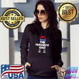Awesome mens Trendy Funny Dad Gift The Handy Dad T-Shirt