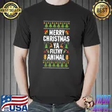 Awesome Merry Christmas Animal Filthy Ya Ugly Sweater Style Matching T-Shirt