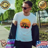 Awesome racing Quad Lover Retro Vintage Sunset 4x4 Vehicle T-Shirt