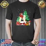 Awesome Santa Riding Poodle Dog Theme Christmas Poodle T Shirt Unisex