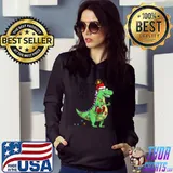Awesome Tree Rex Dinosaur Merry Christmas Pajamas Men Boys Kids Xmas T Shirt