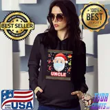 Awesome Uncle Christ Mask Santa Face Mask Christmas Sweater Ugly T Shirt
