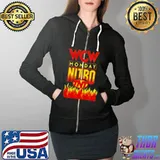 Awesome Vintage 90’s Rodzilla Dennis Rodman WCW Monday Nitro T Shirt Full Zip Hooded