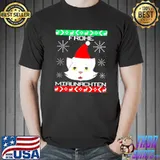 Awesome Vintage Frohe Miaunachten Christmas Sweater Shirt