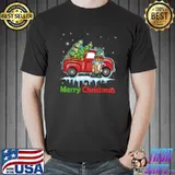 Awesome Vintage Merry Christmas Gnome Red Truck Old Christmas Tree T-Shirt Unisex