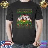 Awesome white Tiger Xmas Lighting Santa Ugly White Tiger Christmas T-Shirt Unisex