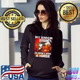 Awesome Witch My broom broke so now I ride a horse Halloween shirt