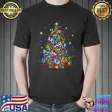 Best Butterfly Christmas Tree Lights Pajamas Xmas Butterfly Lover T-Shirt