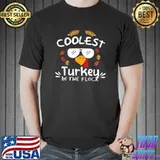 Best coolest Turkey In The Flock Funny Turkey Day Thanksgiving T-Shirt Unisex