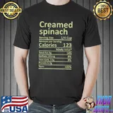 Best Creamed Spinach Nutrition Thanksgiving Food Facts Christmas T Shirt