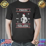 Best Frosty the Swoleman Ugly Christmas Sweater Funny Snowman Gym T-Shirt Unisex