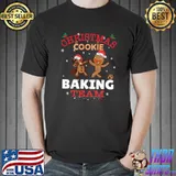 Best Funny Christmas Chocolate Gingerbread Cookie Baking Team T-shirt