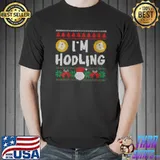 Best i'm Hodling Ugly Christmas Sweater Dogecoin Cryptocurrency T-Shirt Unisex
