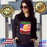Best Let’s Go Brandon Trump Ugly Christmas Sweater Usa Flag T Shirt