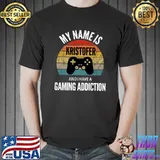 Best my Name Is Kristofer And I Have A Gaming Addiction Premium T-Shirt Unisex